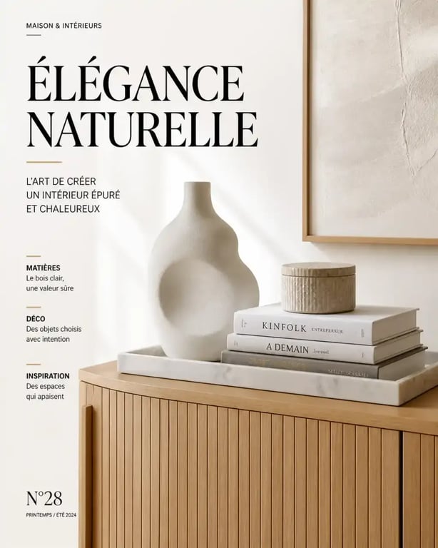 Idées de décoration pour un buffet de salon avec des objets de hauteurs variées