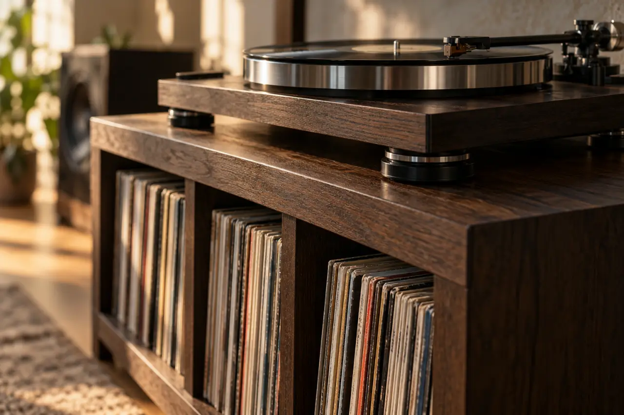 Meubles platine vinyle : la stabilité et le rangement passent avant le style