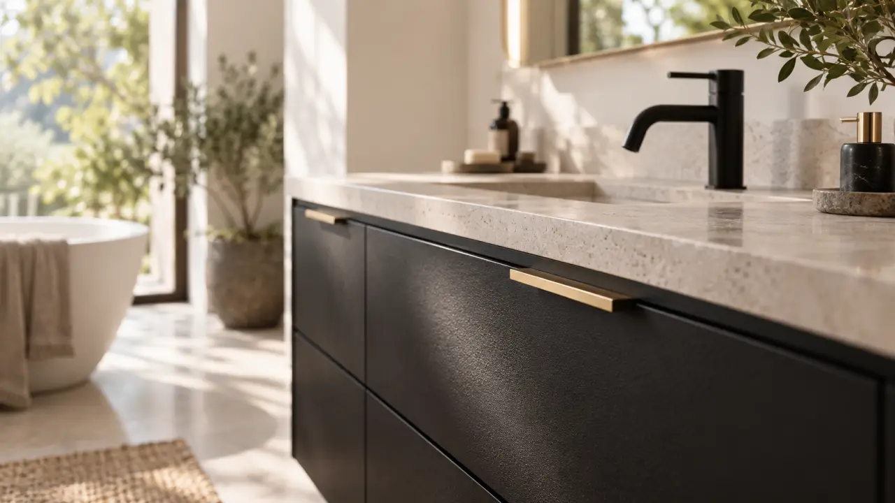 Meuble salle de bain noir : du caractère sans assombrir la pièce