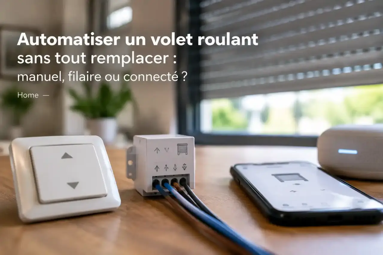 Automatiser un volet roulant sans tout remplacer : manuel, filaire ou connecté ?