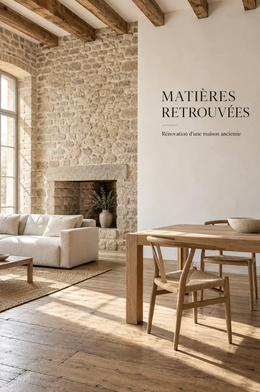 Maison chaleureuse avec travaux valorisant pierre, poutres et parquet ancien