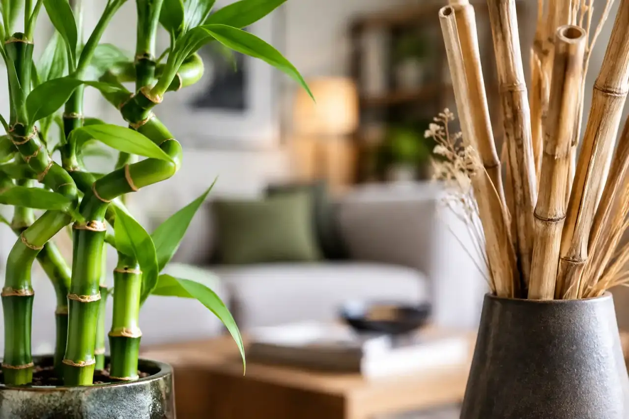 Le bambou en décoration intérieure : plante vivante ou tiges sèches, quelle solution choisir ?