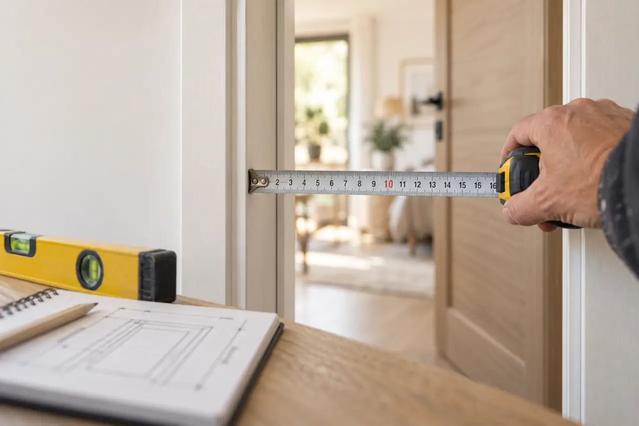 Porte intérieure pour rénovation : le relevé qui évite l’incompatibilité